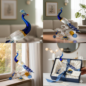 Adorno Decorativo Art Deco Creativo con Forma de Pavo Real en Cristal para Diwali y Decoración del Hogar para Bodas - Product Image 4