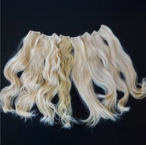 Extensions de cheveux humains brésiliens en vrac, style noir, à pointes simples, pour tissage, avec base en peau - Product Image 5