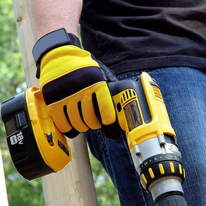 Gants de travail haute performance, robustes, paume renforcée et rembourrée, en cuir synthétique, avec poignet réglable, pour la construction - Product Image 4