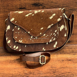 Bolso de cuero de piel metálica recién llegado, bandolera, gitana, Bohemia, cuero Real, Vintage, hecho a mano, estilo occidental, multiusos, bandolera - Product Image 3