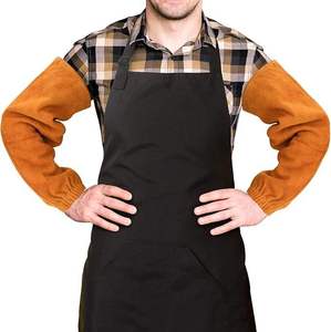 Custom Designed Heavy Duty Waterproof Leather <b>Welding</b> Work Sleeves Flame-Resistant Arm Protection for Safety Clothing - Product Image 3