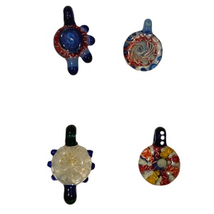 Colgantes de Diseño Redondos con Múltiples Diseños, Elegantes y Maravillosos, con Cristales de Estrás Multicolores, Disco de Flor Millefiori, Círculo Redondo - Product Image 1