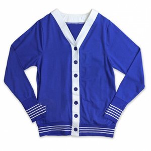 Customizable <b>Thick</b> Anti-Pilling V-Neck University <b>Cardigan</b> Wool/Cashmere Front Embroidered Logo Casual Style for Winter - Product Image 1