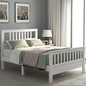Cama con Cabecera de Madera Sólida Premium, Estructura de Cama King Size Hecha a Mano, Madera de Lujo de Alta Calidad para Dormitorio - Product Image 3