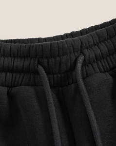 Conjunto Deportivo Unisex de Algodón Negro 2026, Sudadera con Capucha y Pantalones Largos, Corte Holgado, Color Sólido, Ropa Casual de Otoño - Product Image 3