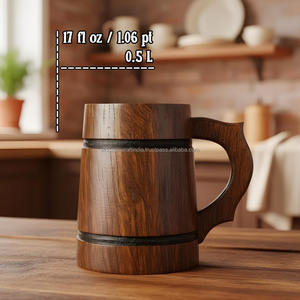 Mug à café artisanal en bois, qualité supérieure, produit d'exportation d'Inde, article de vaisselle de conception artisanale. - Product Image 5