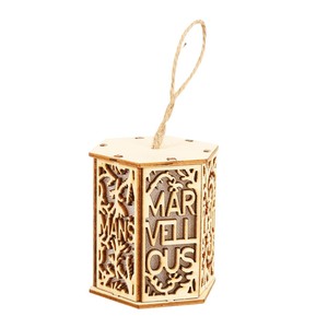 Handcrafted Walnut Wood Heart <b>Lanterns</b> with LED - Wholesale Decorative Lighting from India - Product Image 3