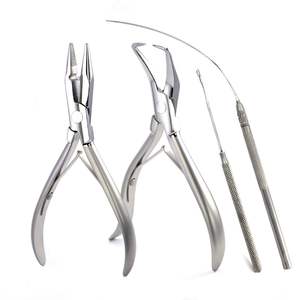 Logo personnalisé Extension de cheveux Micro perle plus proche et dissolvant pince en acier inoxydable Extension de cheveux crochet et boucle de traction ensemble - Product Image 3