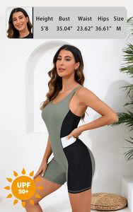 Maillot de bain une pièce pour femme, séchage rapide, effet ventre plat, avec bretelles réglables, pour la plage - Product Image 2