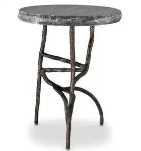 Modern Round <b>Marble</b> Coffee <b>Table</b> with Gold Metal Frame Contemporary Living Room Furniture Decorative Center <b>Table</b> - Product Image 5