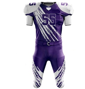 Maillot de football américain professionnel personnalisé, respirant, à manches courtes, impression par sublimation, ensemble uniforme d'équipe, été, grande taille - Product Image 2