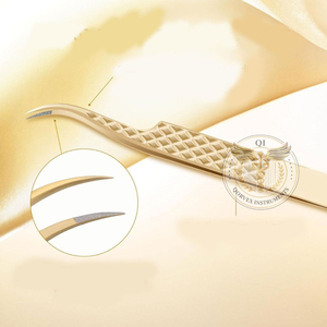 Pince à épiler en acier inoxydable pour extensions de cils et pince à angle de 90 degrés pour cils volume russe avec logo personnalisé – Outil de beauté - Product Image 3