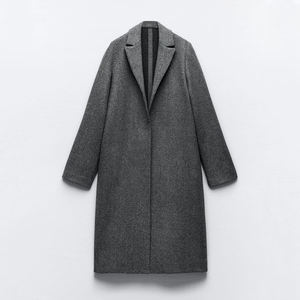 Abrigo largo cortavientos personalizado de fábrica, chaqueta larga gruesa con forro bomber para exteriores, chaquetas de invierno cálidas - Product Image 1