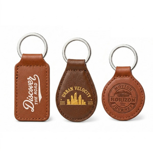 High Quality Leather Car <b>Keychains</b> With <b>Personalized</b> Logo PU Leather Key chains For Business Gifts and Automotive Accessories - Product Image 1