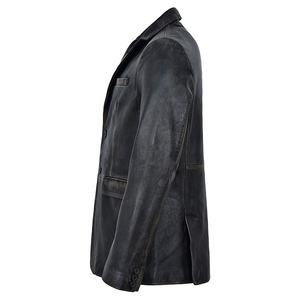 Balazer en cuir pour hommes, nouveau style vintage, noir bronze classique en peau de mouton véritable, grande taille - Product Image 3