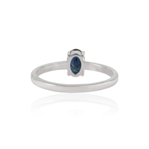 Vente flash - Bague en argent sterling 925 pour femme, saphir bleu, pierre unique, bijoux fins, vente en gros - Product Image 6
