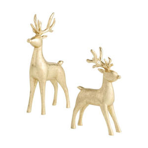 Estatua Minimalista de Reno Navideño de Aluminio para Decoración Elegante de Mesa y Repisa - Product Image 1