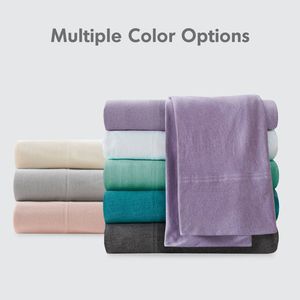 Set di Lenzuola e Federe in Misto Cotone Jersey per Tutte le Stagioni, Misura Queen - Product Image 2