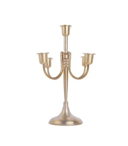 Candelabros Metálicos Elegantes Hechos a Mano, Decoración Navideña, Centro de Mesa, Diseño Dorado y Plateado, Decoración Moderna para el Hogar y la Comedor - Product Image 1