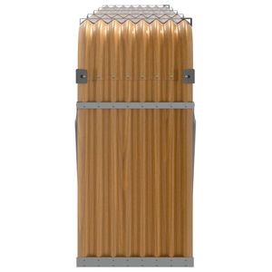 Porte-bois en acier galvanisé aspect bois 118,1''x17,7''x39,4'' pour accessoires de cheminée - Product Image 5