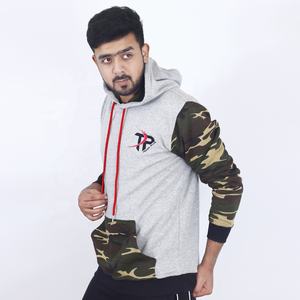 Nouveau sweat à capuche zippé avec logo personnalisé et sweats à capuche surdimensionnés en coton uni et respirant - Product Image 3