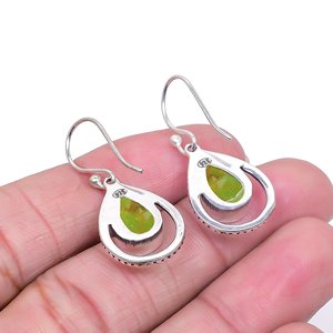 COPPER GREEN TURQUOISE 925 Sterling <b>Silver</b> <b>Earring</b> Handmade Gemstone Jewelry Women <b>Earring</b> Unique Jewelry - Product Image 4