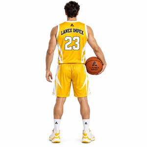 Ensemble de maillots de basket-ball personnalisés en gros pour hommes, garçons et équipes de jeunes, uniformes de sport par sublimation - Product Image 4