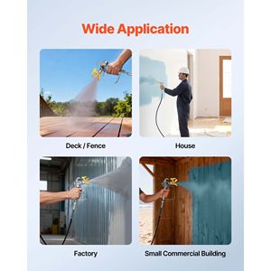Pistola a Spruzzo Elettrica Airless ad Alta Pressione 900W 3300PSI con Spazzola per Pulizia, Tubo di Prolunga e Ugelli - Product Image 3