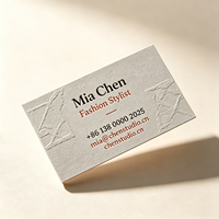 Cartes de visite personnalisées pour l'image de marque de l'entreprise |   Papier d'art classique minimaliste et élégant avec logo en relief