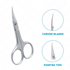 Ciseaux à cuticules courbés en acier inoxydable de haute qualité, outil de coupe d'ongles, ciseaux de manucure, vente en gros - Product Image 3