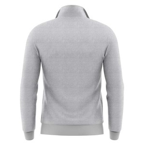 Survêtement unisexe gris à blocs de couleur, fermeture éclair intégrale, col montant, coupe sportive régulière, polyester et coton, pour l'automne, avec poches latérales - Product Image 6