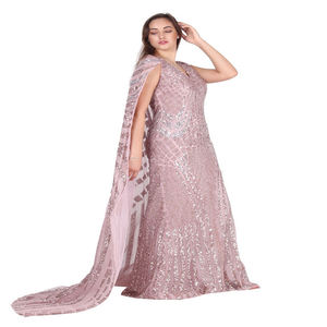 Designer Luxury Womens Mermaid Fit Floor-Length Evening Gown | Natural Embroidery, Elegant Formal Dress for Weddings and Galas - Product Image 2