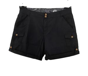 Short Cargo décontracté pour hommes 100% coton couleur unie taille moyenne fermeture à glissière fermeture à braguette bouton élastique tissu sergé tissé teint en tissu uni - Product Image 1