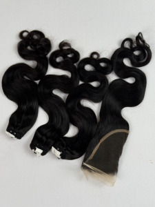 ผมเวียดนามแบบ Body Wave สีดำธรรมชาติ – ผมต่อแบบ Virgin Cuticle Aligned ผมแท้ 100% - Product Image 2
