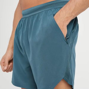 Shorts de sport pour hommes de haute qualité, séchage rapide, respirants, avec poches élastiques à la taille, motif uni décontracté pour la course et l'entraînement 100% - Product Image 4