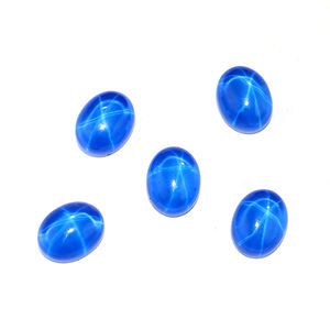 พลอยไพลินสังเคราะห์สีน้ำเงิน รูปทรงวงรี แบบคาโบชอง สำหรับทำเครื่องประดับ ขายส่งจำนวนมาก จากผู้ผลิต - Product Image 1