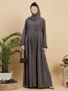 Nouvelle Abaya Traditionnelle Islamique Noire Magnifique pour Femme, Style Saoudien, en Polyester Respirant, Longueur Cheville, Collection Printemps 2026, Dubaï - Product Image 5