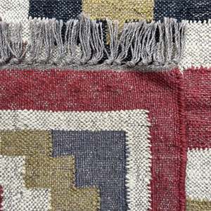 Alfombra Kilim de lana y yute 4x6 de calidad superior, patrones atemporales y textura natural rica para alfombras y juegos de Área del hogar - Product Image 4