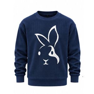 Sudadera de punto gofrado para hombre, cuello redondo, manga larga, informal, bordada, ecológica, personalizada, OEM, ODM, al por mayor, estilo urbano - Product Image 1