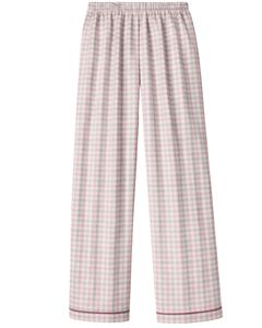 <b>Light</b> Grey Pink Check Women Pajama Set Long Sleeve Button Down Nightwear Soft Cotton Two Piece Sleepwear Comfortable <b>Lounge</b> Set - Product Image 4
