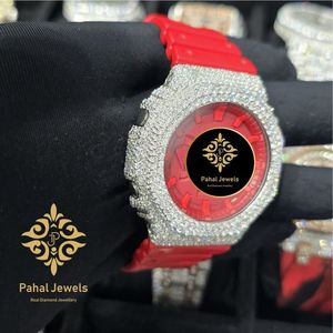 Reloj de Cuarzo con Incrustaciones de Diamantes Rojos, Correa de Silicona, Reloj de Pulsera Analógico con Esfera Cuadrada, Joyería de Moda, Regalo - Product Image 2