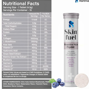 Skin Fuel Effervescent <b>Tablets</b> for Adults Bioactive Skin Peptide Collagen Hyaluronic Safe for Pregnant Women - Product Image 6