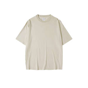 T-shirt vintage à épaules tombantes en coton biologique 100 % OMMIZ 270 GSM, grammage lourd, étiquette privée, vente en gros - Product Image 3