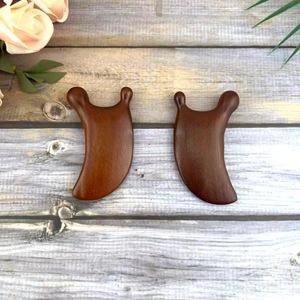 Eco-Friendly <b>Rustic</b> Wooden Gua Sha Face Massager with Solid Acacia <b>Wood</b> Crafts for Muscle Relaxation-New Year Gift - Product Image 1