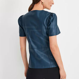 Nouveauté, débardeur en cuir décontracté pour femmes, logo personnalisé, best-seller, col en V, haute qualité, respirant - Product Image 2