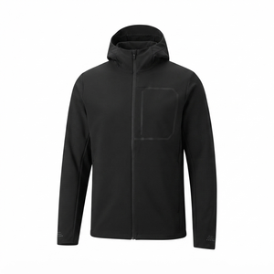 Veste softshell d'hiver à capuche pour homme, best-seller, fermeture éclair, imperméable, respirante, anti-UV, résistante aux déchirures, 100% polyester - Product Image 3