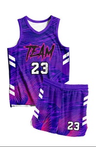 Ensemble de maillots de basket-ball unisexe de haute qualité, personnalisable, imprimé par sublimation, logo personnalisé, style confortable, ensemble pour toutes les saisons - Product Image 2
