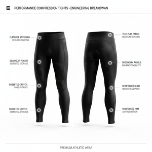 100% Polyester Stretchy Plain Blank Black Color Trendy Men's Compression Leggings Custom Printed Logo Training Jogging Pants - Product Image 2