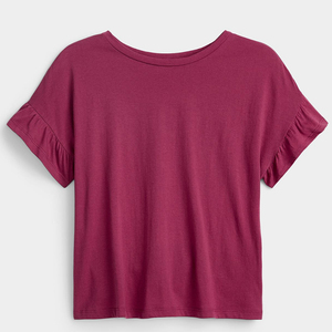 Top Corto Cómodo y Ajustado para Verano, Manga Corta, Estilo Casual, Lindo y a la Moda, Ajuste Delgado, Suave, Estilo Diario - Product Image 4