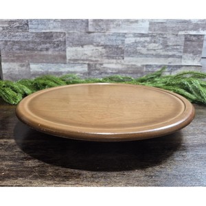 Round Wooden Lazy Susan Plate Minimalist Design Decorative Serving Tray for <b>Table</b> Centerpiece Display - Product Image 4